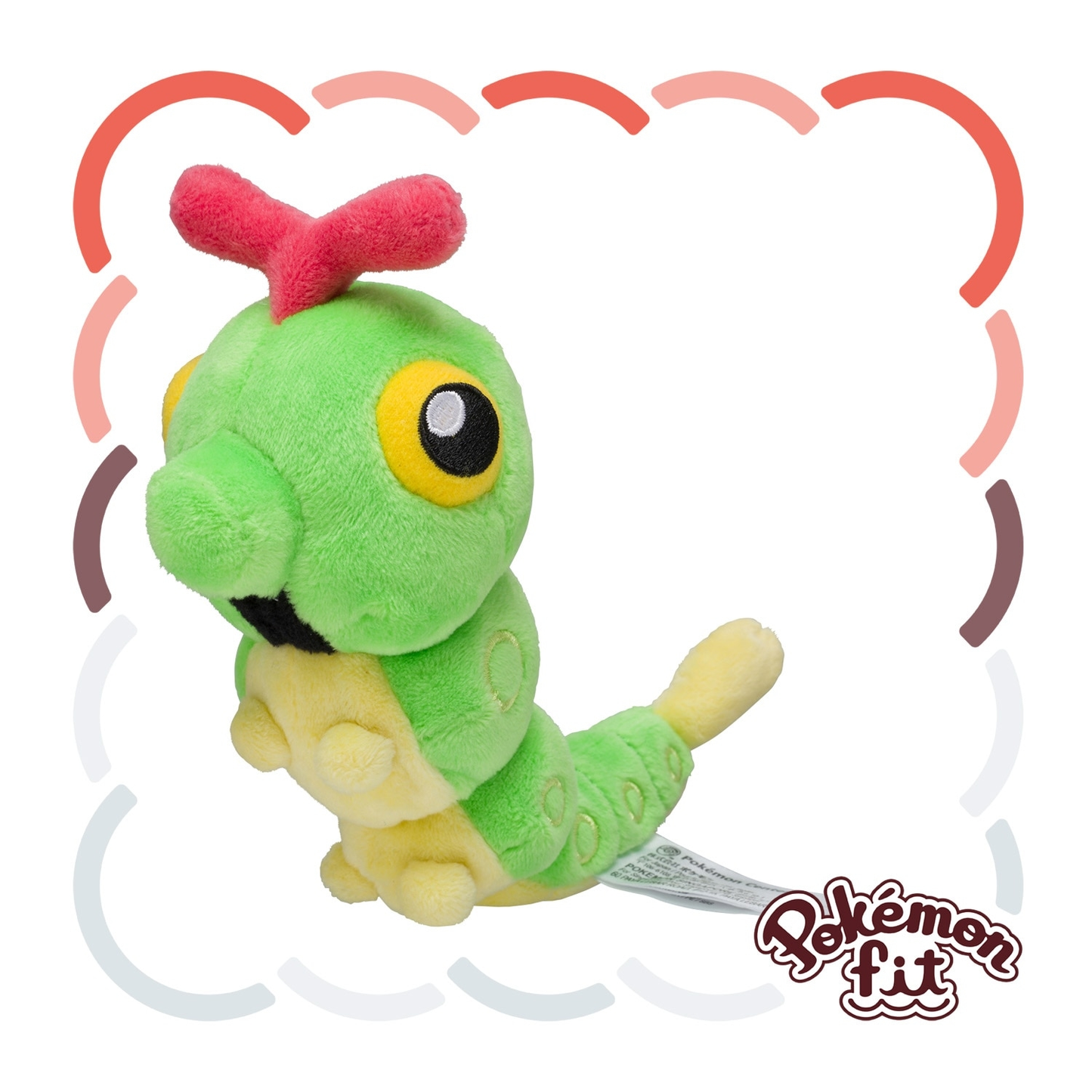 Pokémon Fit Caterpie — Pelúcia Pokémon Center