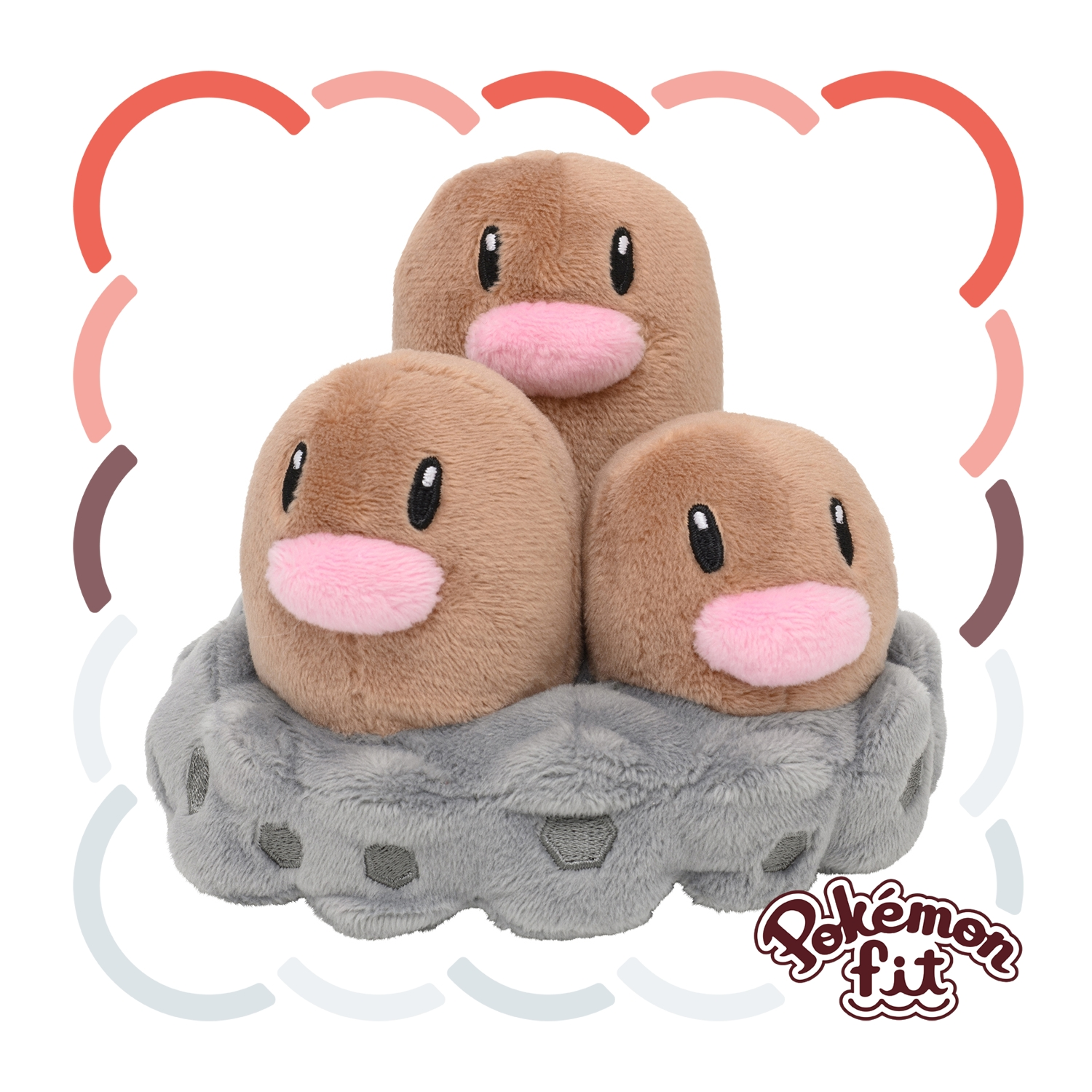 Pokémon Fit Dugtrio — Pelúcia Pokémon Center
